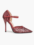 The Gilded Dream: Beige Sequin Mesh Stilettos for Elegant Evening Affairs