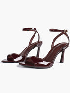 Open Toe Single Band Ankle Strap Heels Adjustable Sandals for Summer Date
