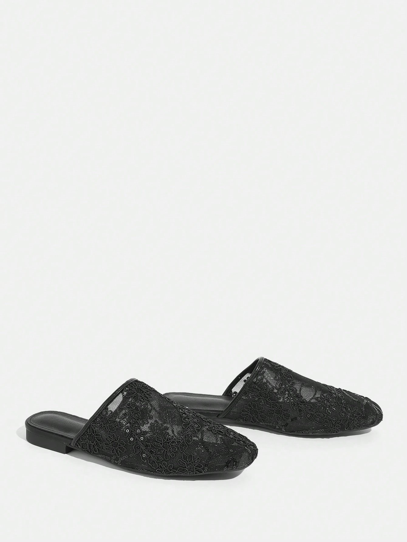 elegant black lace pointed toe mules โ effortless chic for every occasion elegant black lace pointed toe mules โ effortless chic for every occasion