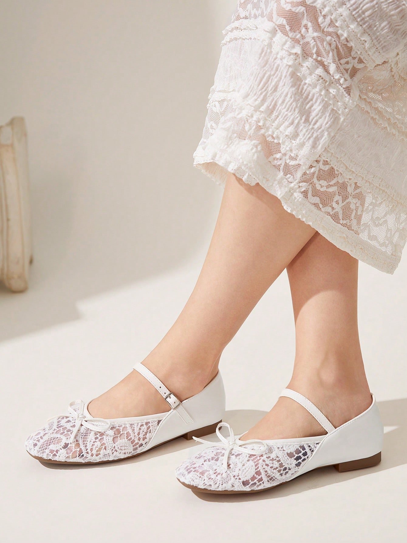 white lace ankle strap ballet flats – elegant everyday & occasion shoes white lace ankle strap ballet flats – elegant everyday & occasion shoes