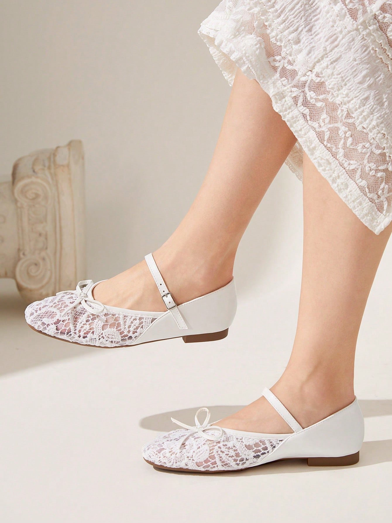 white lace ankle strap ballet flats – elegant everyday & occasion shoes white lace ankle strap ballet flats – elegant everyday & occasion shoes